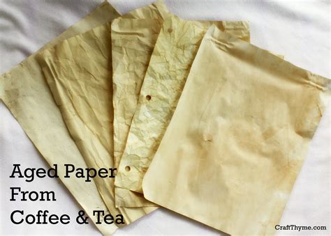 how to age paper with tea.